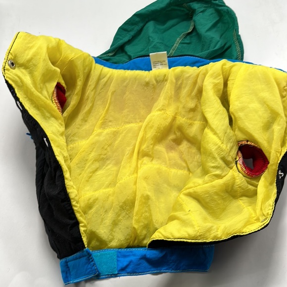 Retro Pet Puffy Hoodie Jacket PufferNeon Geometric Pattern Button Snap Dog Cat - Picture 7 of 9